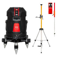 Комплект: лазерный уровень RGK UL-44W Black с калибровкой + штанга-упор приемник рейка