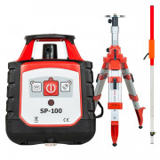 Комплект: ротационный нивелир RGK SP-100 с калибровкой + штатив RGK SH-170 рейка RGK LR-2