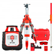 Комплект: ротационный нивелир RGK SP-100 + штатив RGK SH-170 рейка RGK LR-2